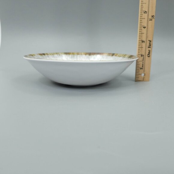 Tommy Bahama Melamine Soup Salad Bowls Oyster Shell Pearl Pattern White Brn Gray - Picture 10 of 12